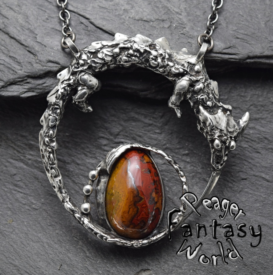 Dragon Blood Jasper~Dragon Necklace